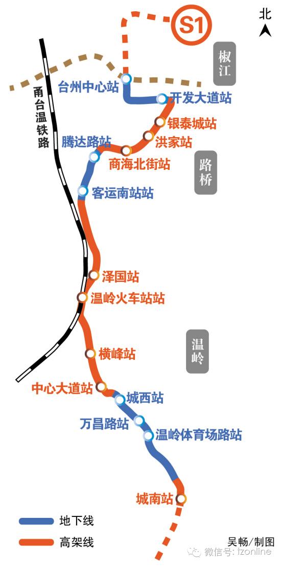 玉环轻轨最新路线图详解